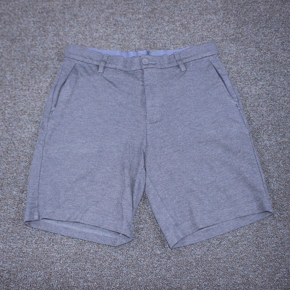 Mizzen+Main ProFlex Shorts Mens 32 Heather Blue Performance 8" Stretch Chino